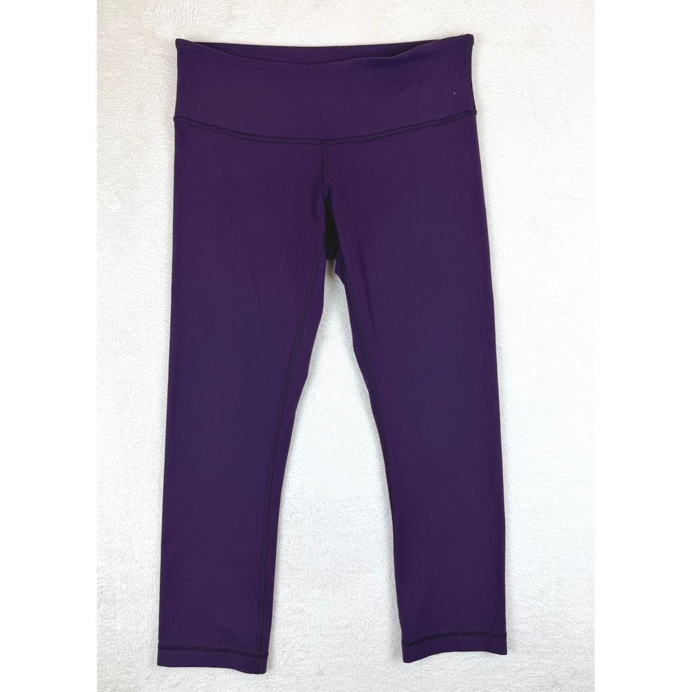 Lululemon Wunder Under Crop‎ Purple Yoga Leggings Size 6